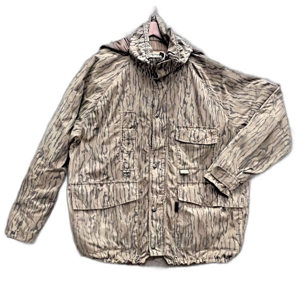 VTG Remington Gore-Tex Camo Hunting Jacket XL Hood Mossy Oak Original